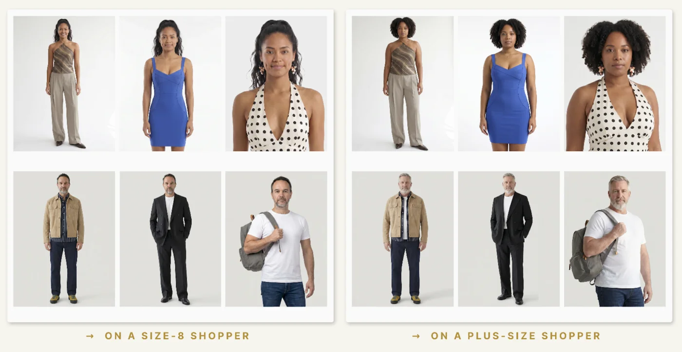 The same store on a size-8 and a plus-size shopper